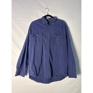 North Axis Dark Blue Button Down Long Sleeve Shirt Chest Pockets Mens Size Large